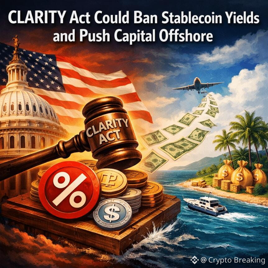 Clarity Act Could Ban Stablecoin Yields And Push Capital Offshore