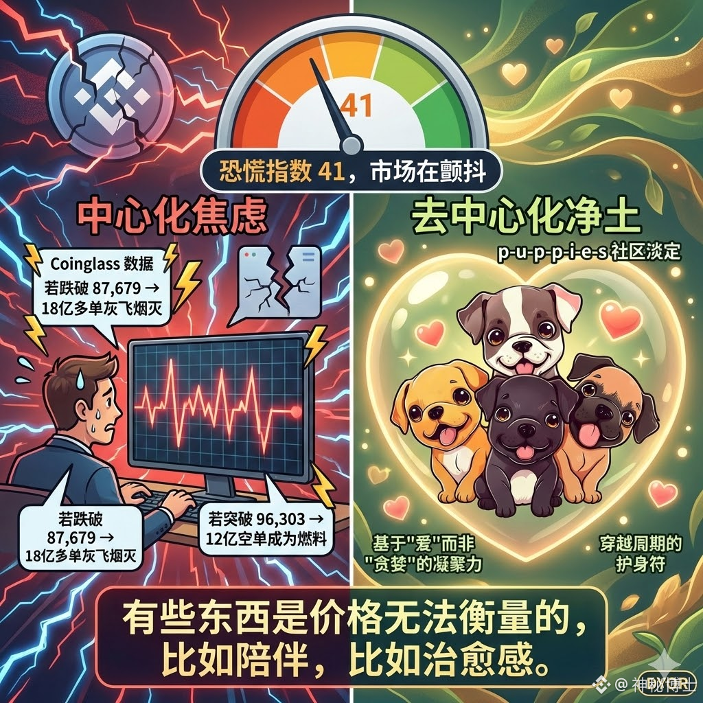 ETH ,$黑马,$DASH 📉 恐慌指数41，市场在颤抖。 Coinglass 数据很冰冷：若BTC 跌破| 神秘博士على Binance  Square