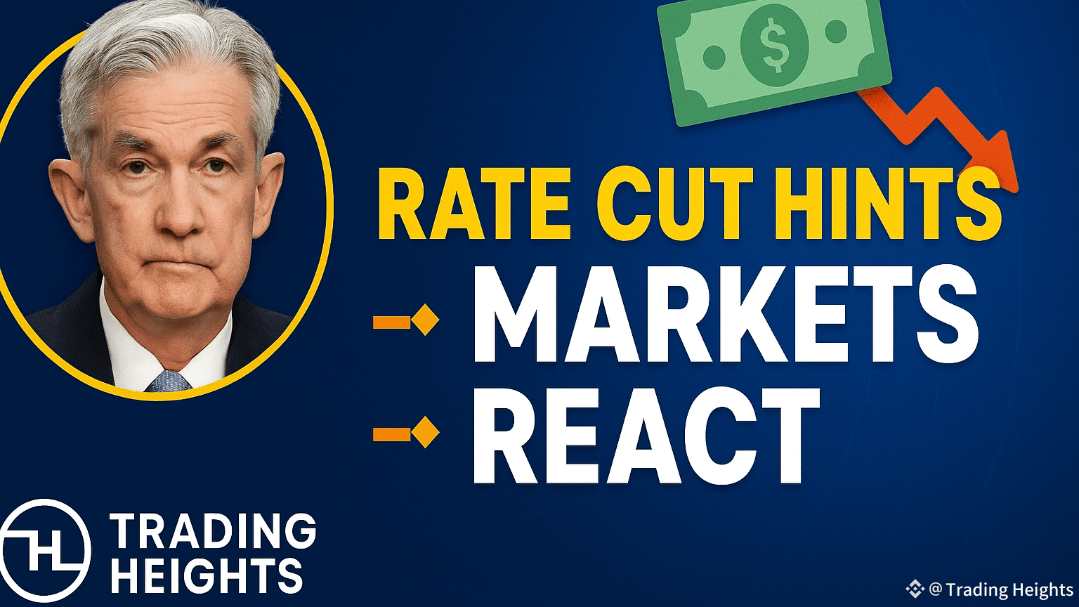 🚨 𝐏𝐎𝐖𝐄𝐋𝐋 𝐇𝐈𝐍𝐓𝐒 𝐀𝐓 𝐑𝐀𝐓𝐄 𝐂𝐔𝐓 — 𝐌𝐀𝐑𝐊𝐄𝐓𝐒 𝐑𝐄𝐀𝐂𝐓  𝐒𝐇𝐀𝐑𝐏𝐋𝐘 💵📉 | Trading Heights på Binance Square