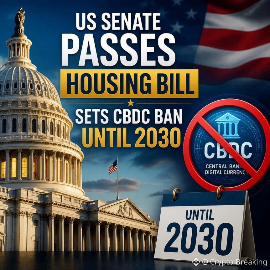 Us Senate Passes Housing Bill, Sets Cbdc Ban Until 2030
