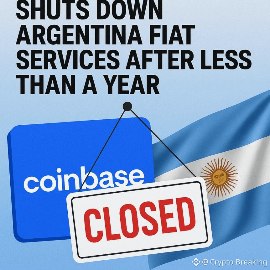 Coinbase Shuts Down Argentina Fiat Services After Less Than A Year