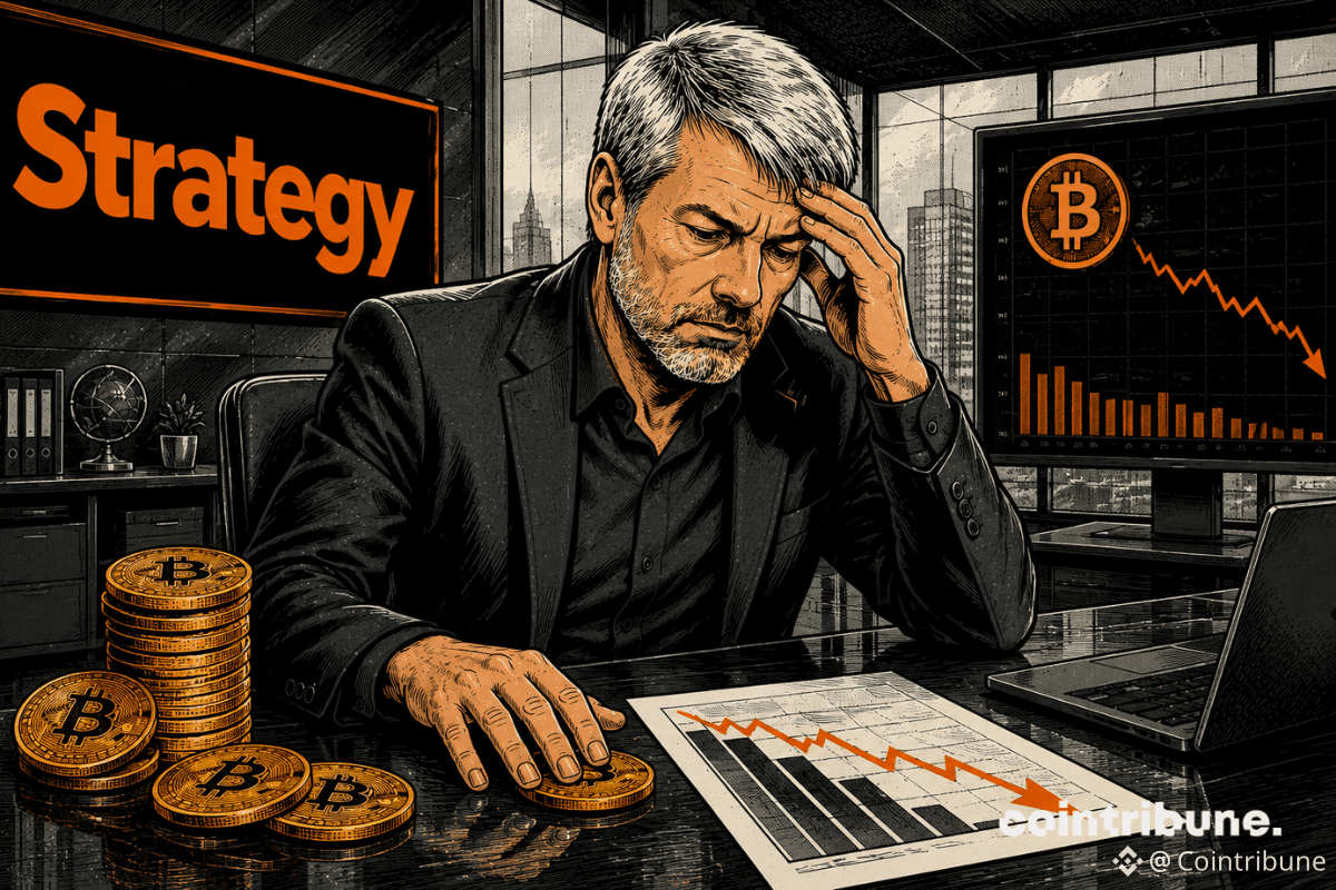 Michael Saylor observe les pertes de Strategy liées à la vente de Bitcoins.