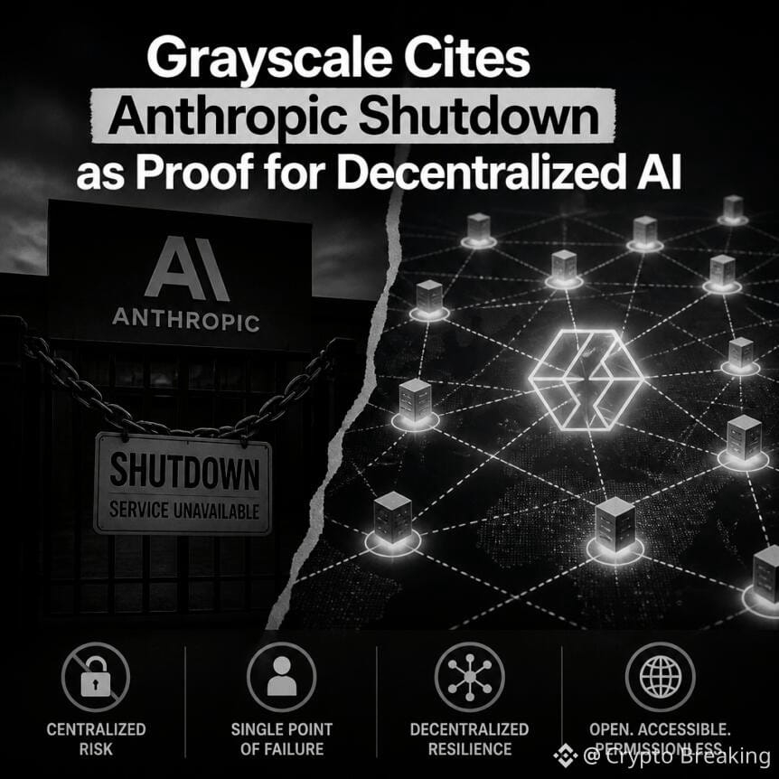 Grayscale Cites Anthropic Shutdown As Proof For Decentralized Ai