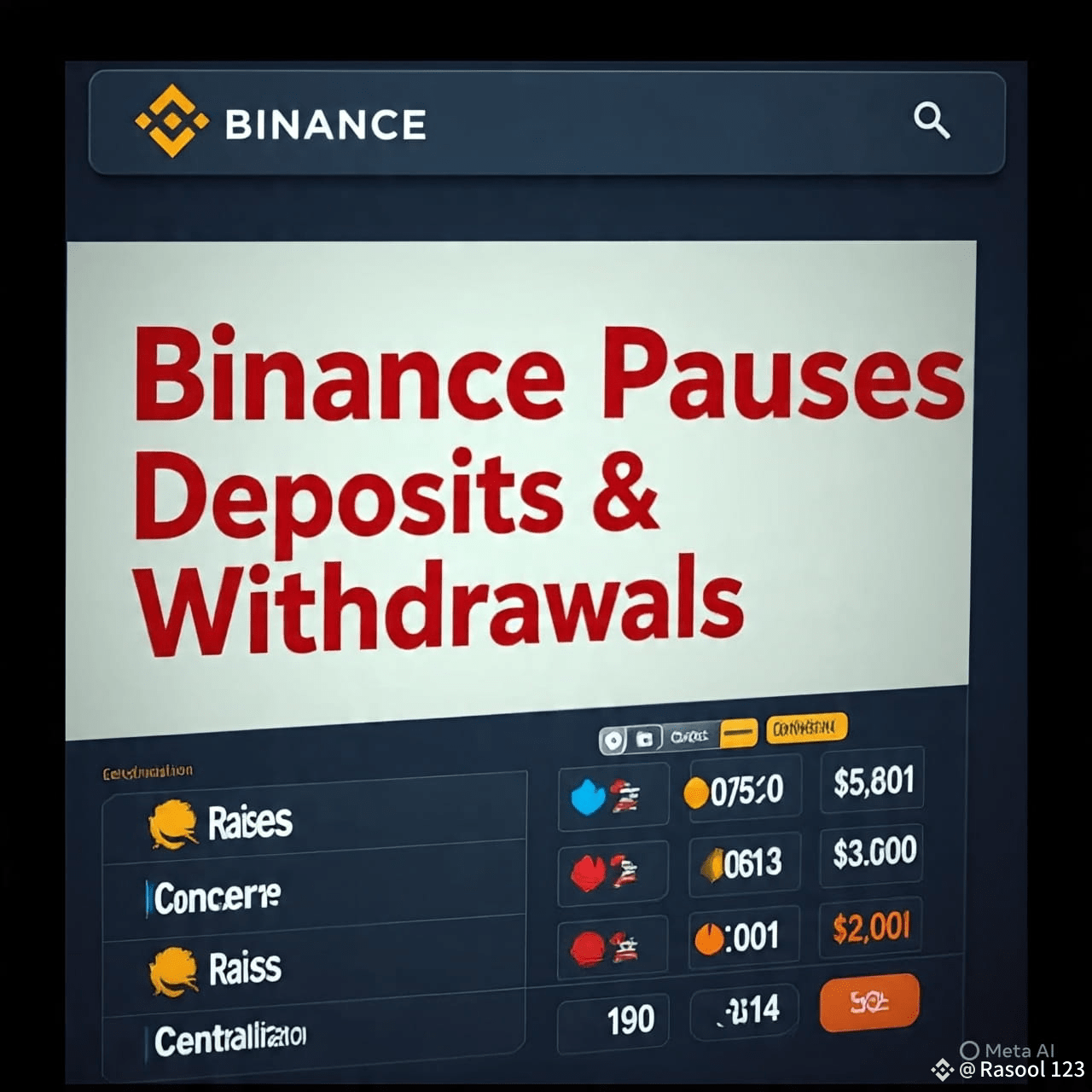 🔒 **Binance Pauses Deposits & Withdrawals – Raises | Rasool 123 on Binance  Square