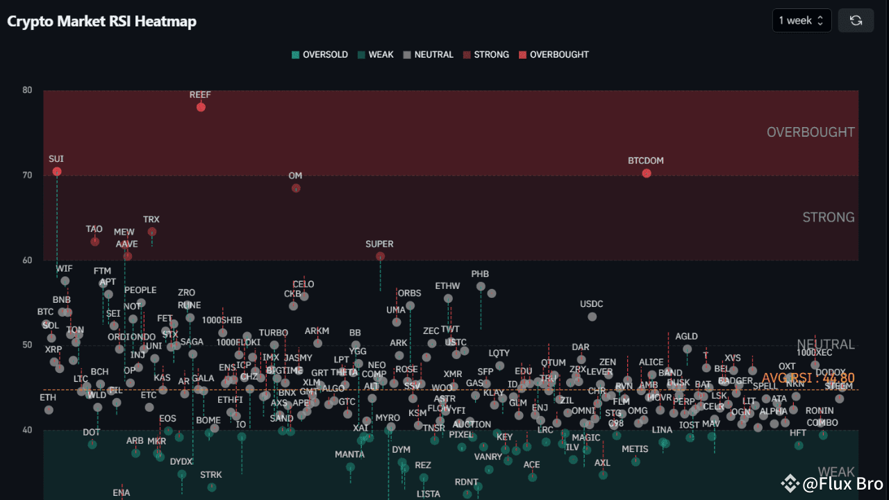 I bet you no one tell you like this :Crypto Market RSI Heatmap Breakdown |  Flux Bro on Binance Square