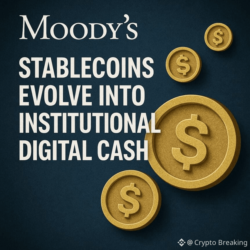 Moody’s: Stablecoins Evolve Into Institutional Digital Cash