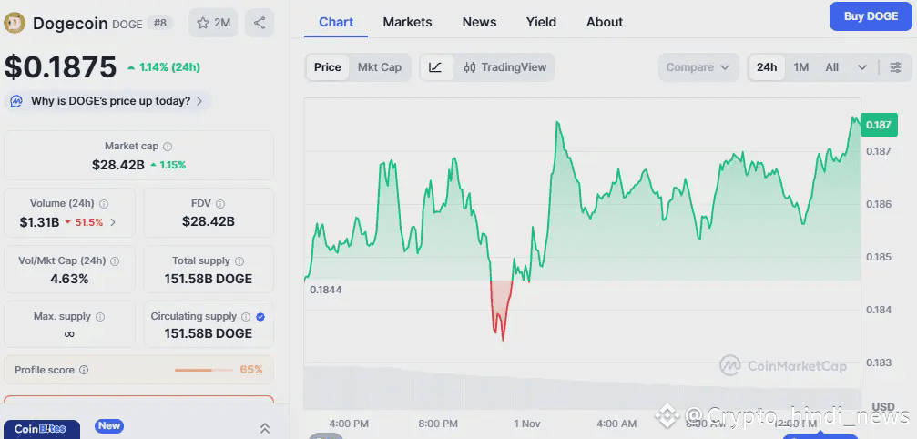 Dogecoin Price Prediction 1 November 2025