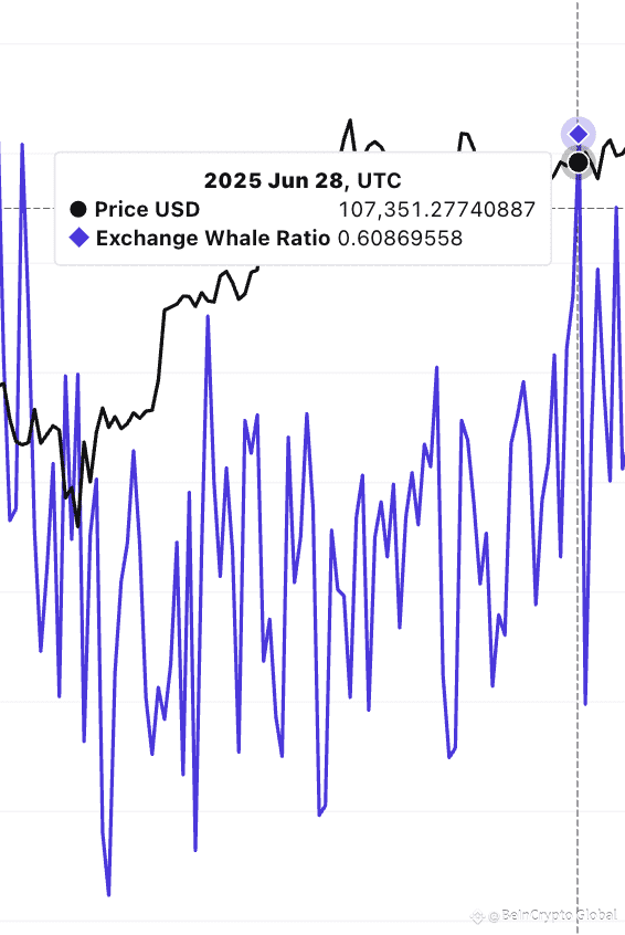Exchange-Whale Ratio and Price correlation