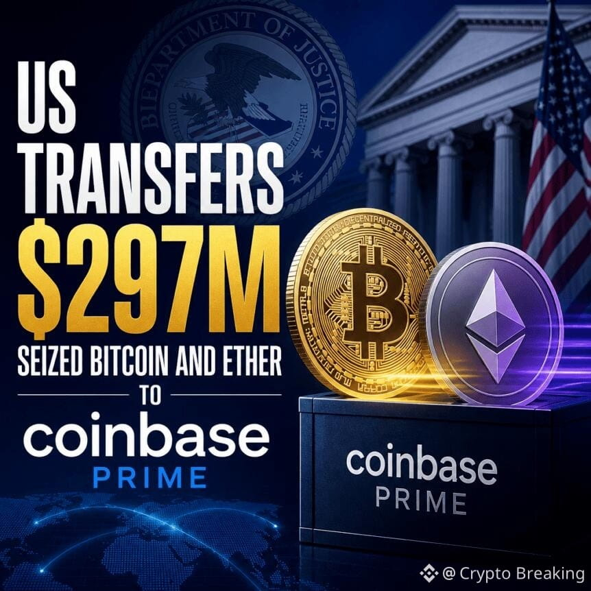 Us Transfers $297m Seized Bitcoin And Ether To Coinbase Prime