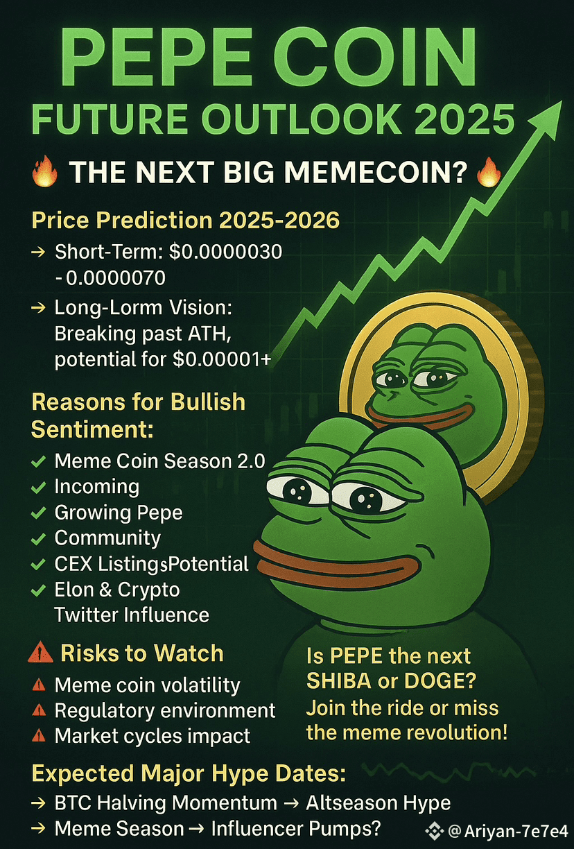 🚀 PEPE Coin 2025 Outlook! 🐸🔥 Is PEPE the next SHIBA or | Ariyan-7e7e4 on  Binance Square