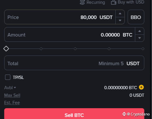 sell limit order