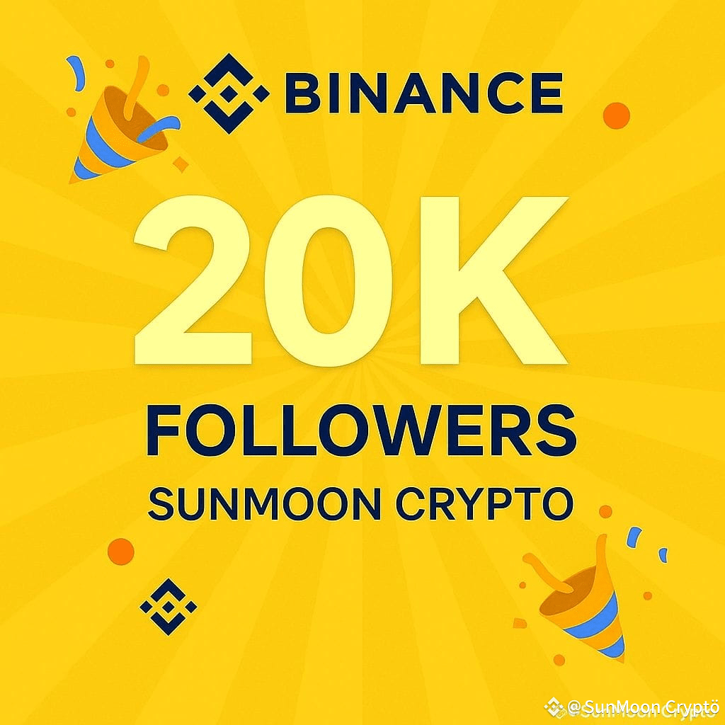 20,000 Followers — Thank You! ✨ What started as just a | SunMoon Cryptö on  Binance Square