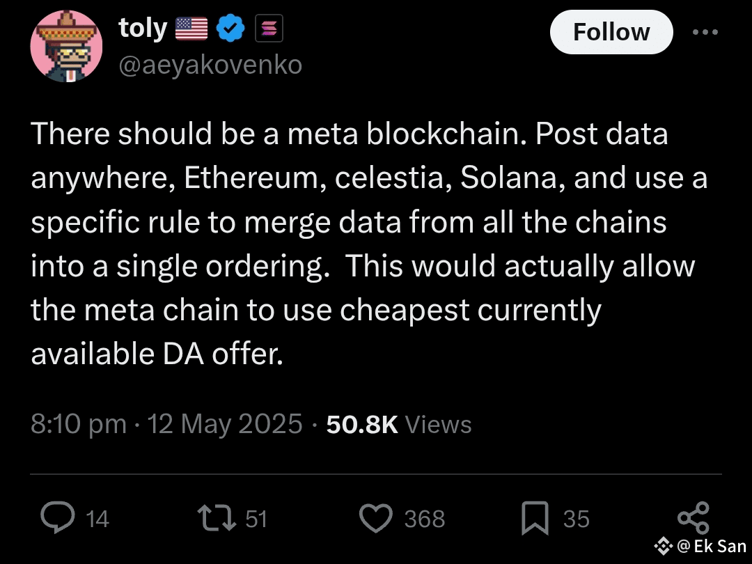 🚨#SOLANA CO-FOUNDER UNVEILS #META BLOCKCHAIN PLAN 🔹Toly | InfoRoom on  Binance Square