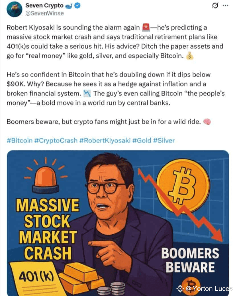 🚨Robert Kiyosaki Warning: The Biggest Crisis in History is | Yorton Luces  on Binance Square