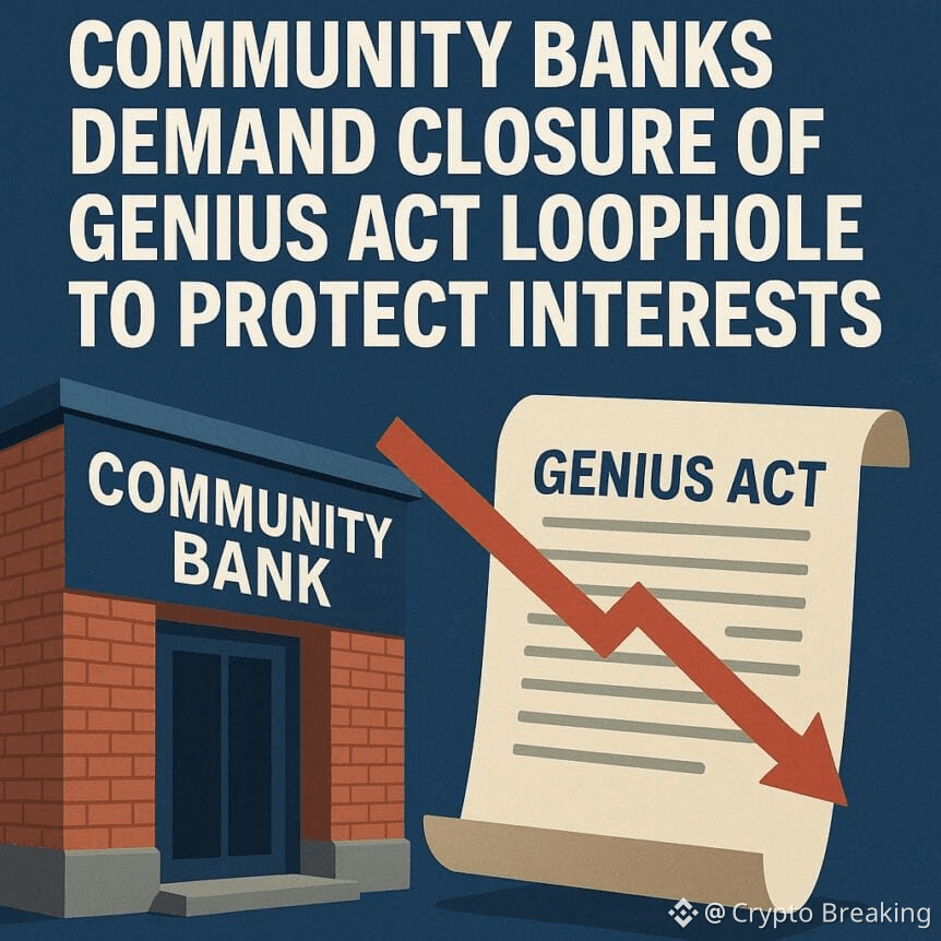 Community Banks Demand Closure Of Genius Act Loophole To Protect Interests