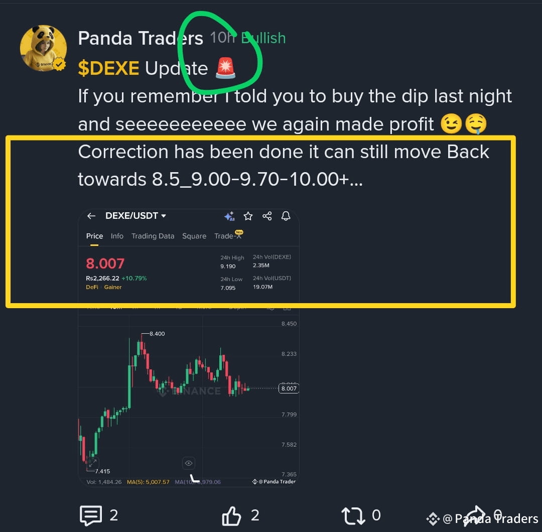 DEXE bold Prediction was Shared with you guys Yesterday wh | Panda Traders  on Binance Square