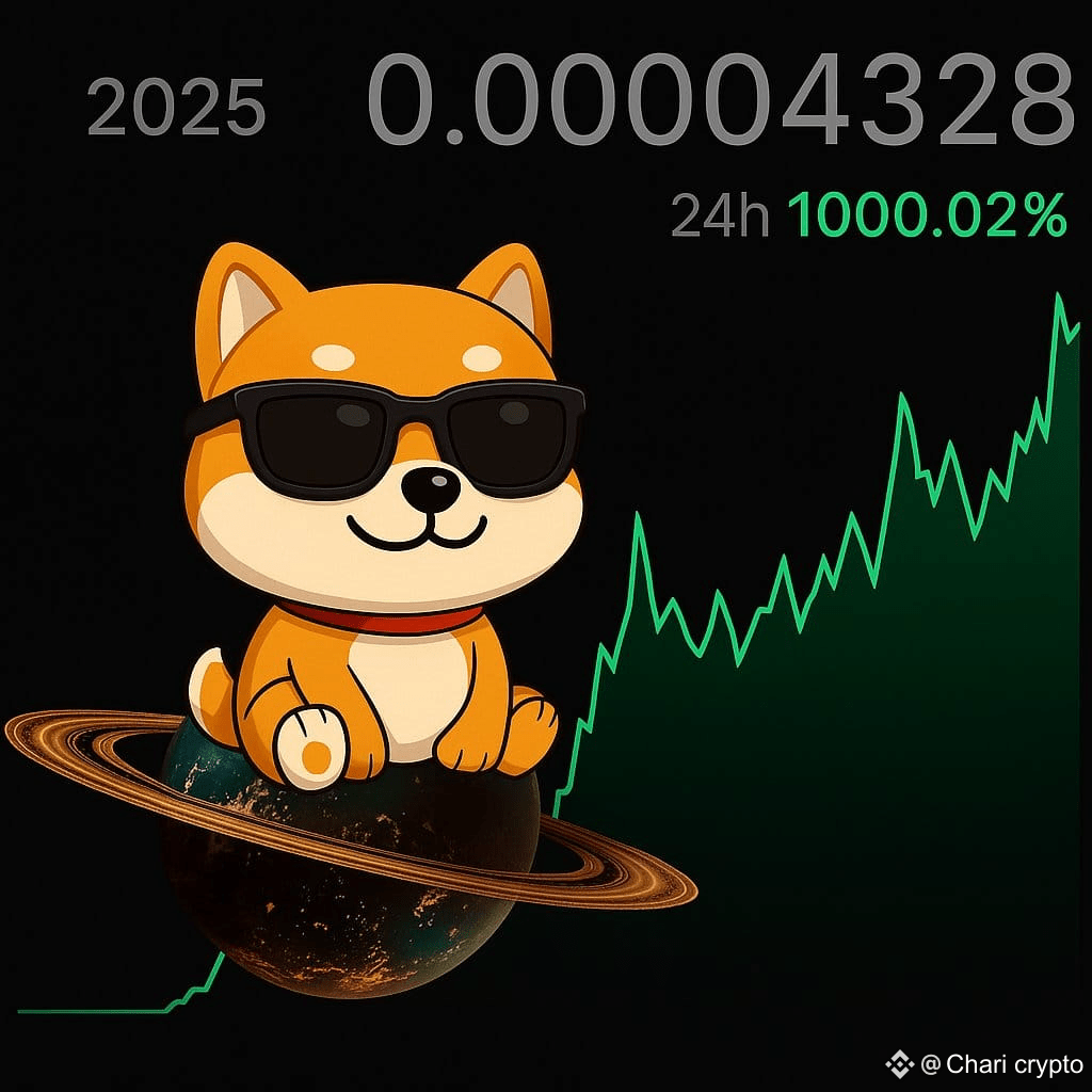 to the moon first before going to Mars $1MBABYDOGE #babydog | Chari crypto  on Binance Square