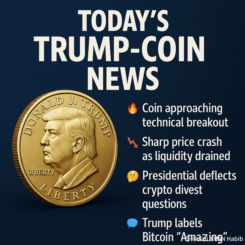 🔥 $TRUMP Coin Approaching Technical Breakout Binances  GHUFRAN Habib on  Binance Square
