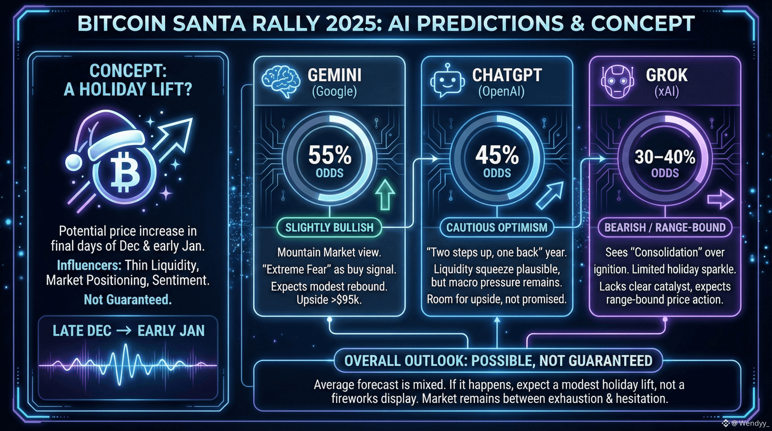 Bitcoin Santa Rally? ChatGPT, Grok, and Gemini Set the Odds