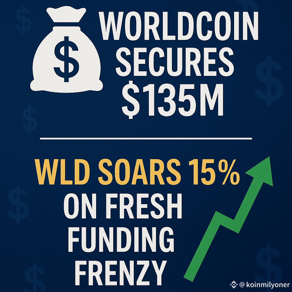 💰 Worldcoin Secures $135M — WLD Soars 15% on Fresh Funding | koinmilyoner  on Binance Square