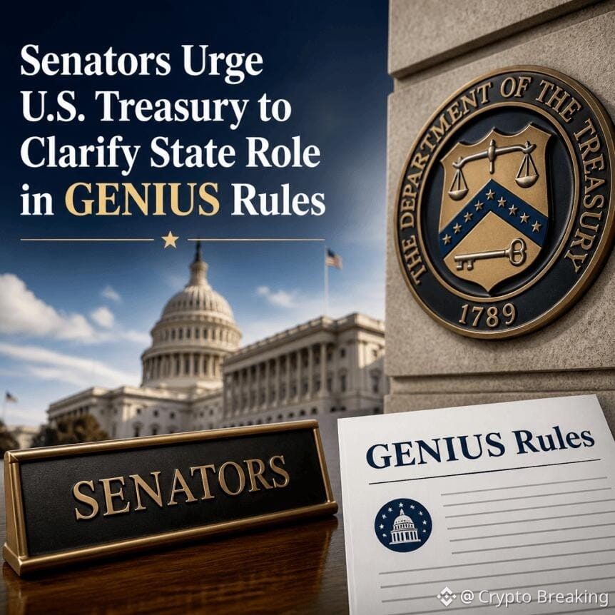 Senators Urge U.s. Treasury To Clarify State Role In Genius Rules