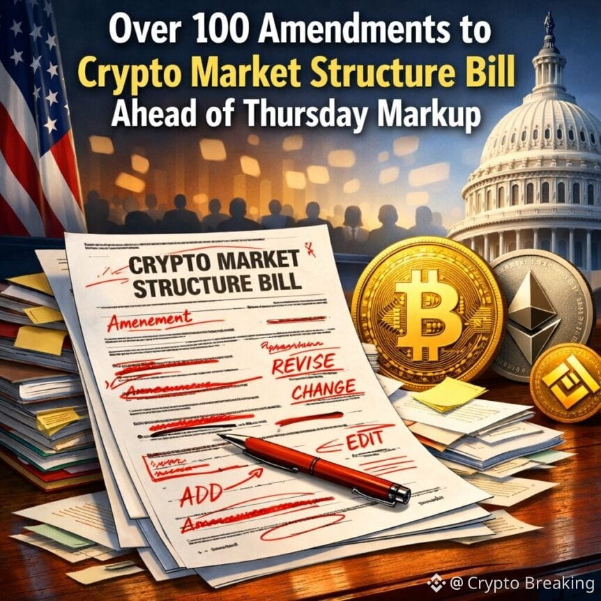 Over 100 Amendments To Crypto Market Structure Bill Ahead Of Thursday Markup
