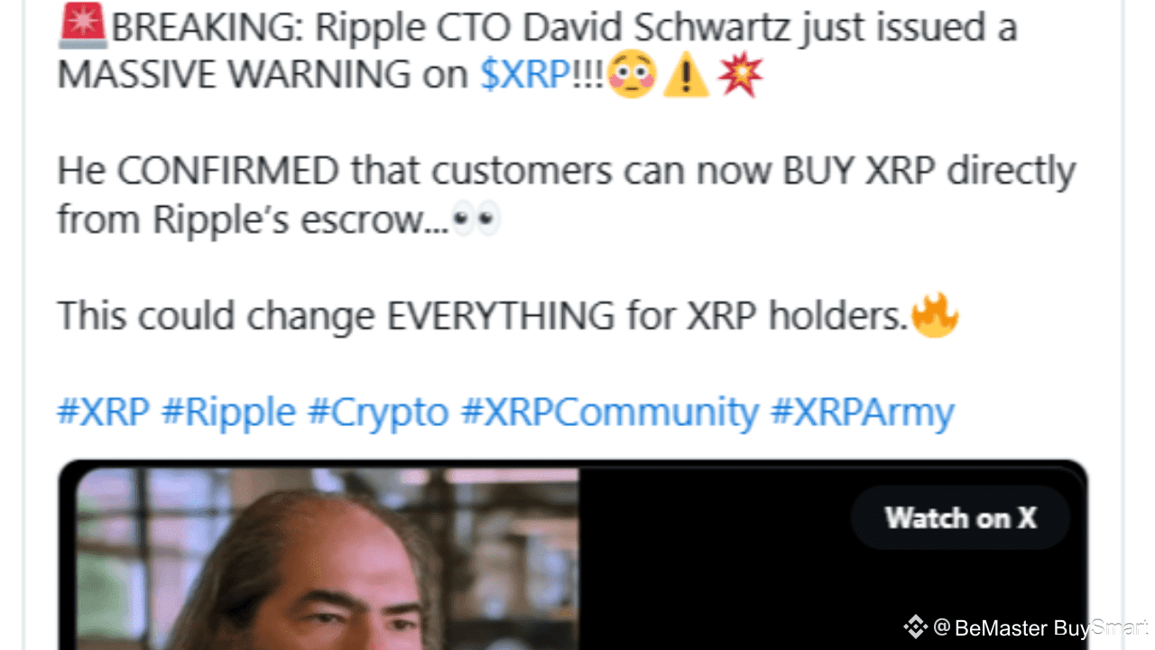 Ripple CTO Schwartz Just Issued a Massive Warning on XRP | BeMaster  BuySmart on Binance Square