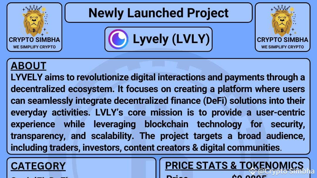🚀 Newly Launched Project Analysis! SocialFi x DeFi Project LYVELY (LVLY ...