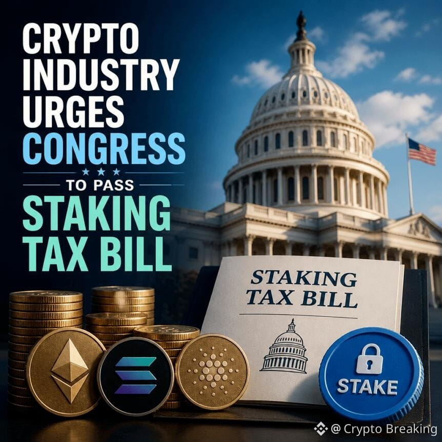 Crypto Industry Urges Congress To Pass Staking Tax Bill