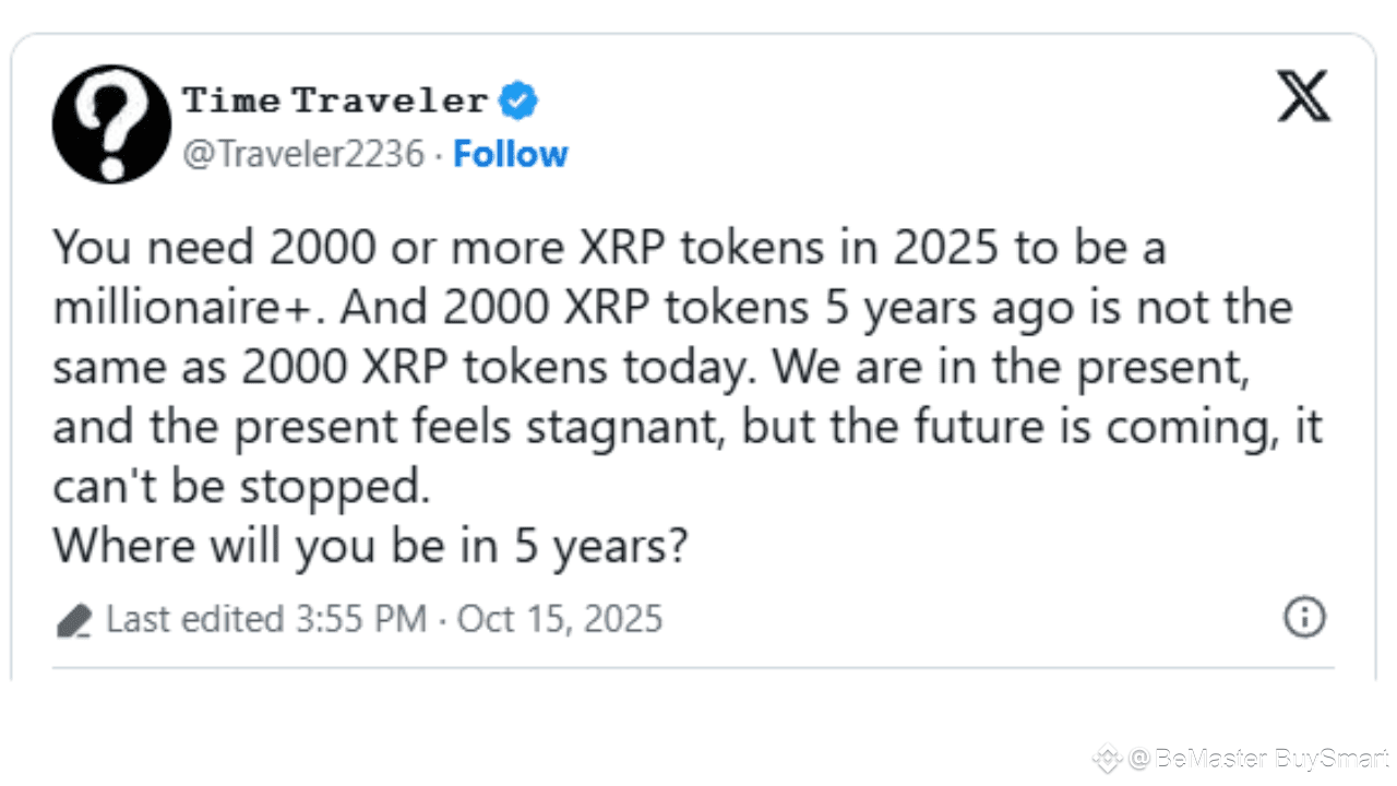 Time Traveler: You Need 2000 XRP or More In 2025 to be a Millionaire |  BeMaster BuySmart on Binance Square