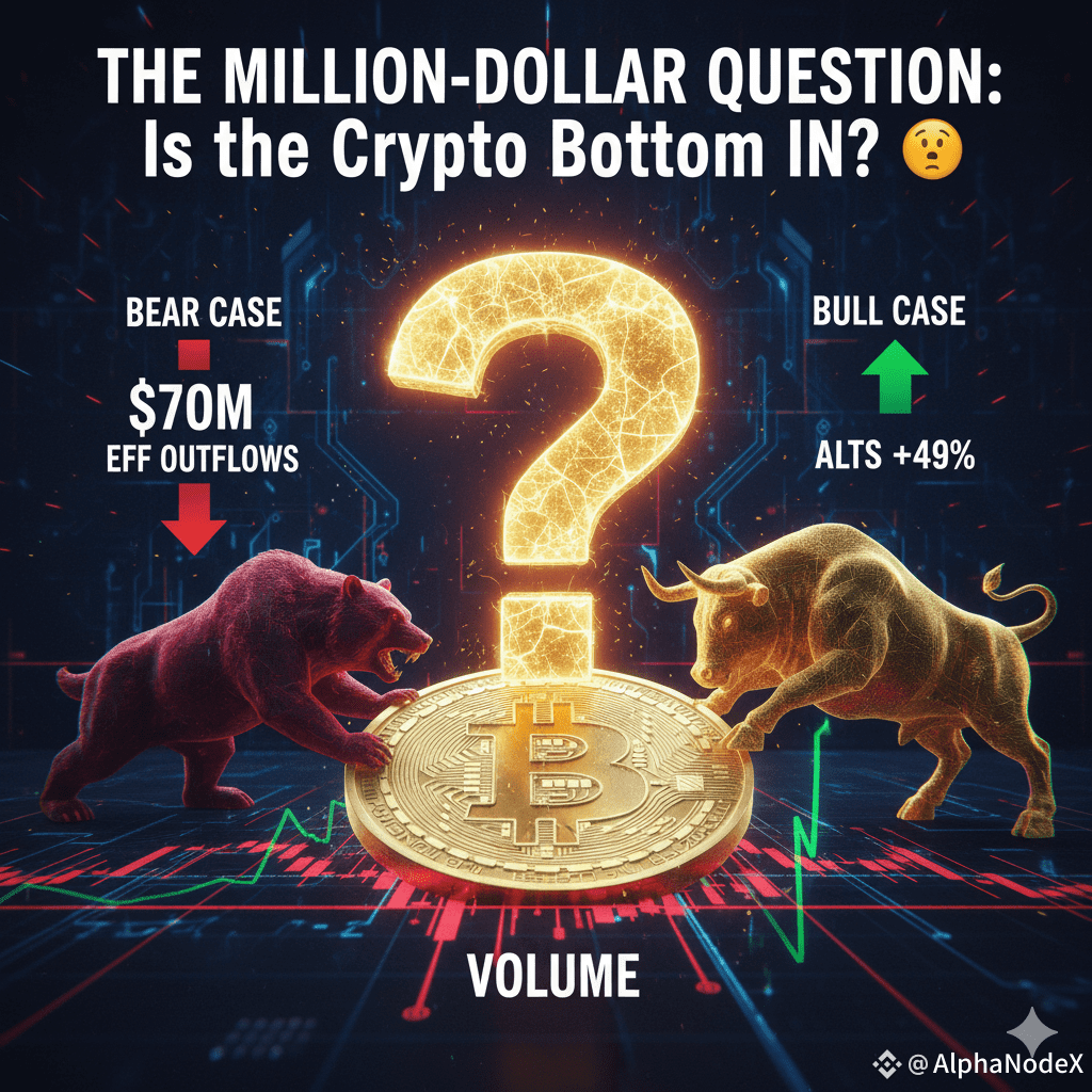 THE MILLION-DOLLAR QUESTION: Is the Crypto Bottom IN? | AlphaNodeX on  Binance Square