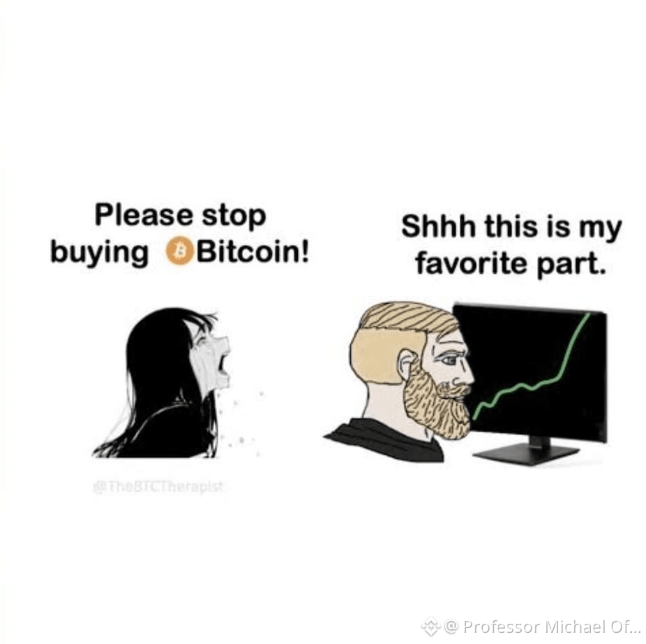 Everyone: “Stop buying Bitcoin!” Me: “Relax… this dip is my | Professor  Michael Official on Binance Square