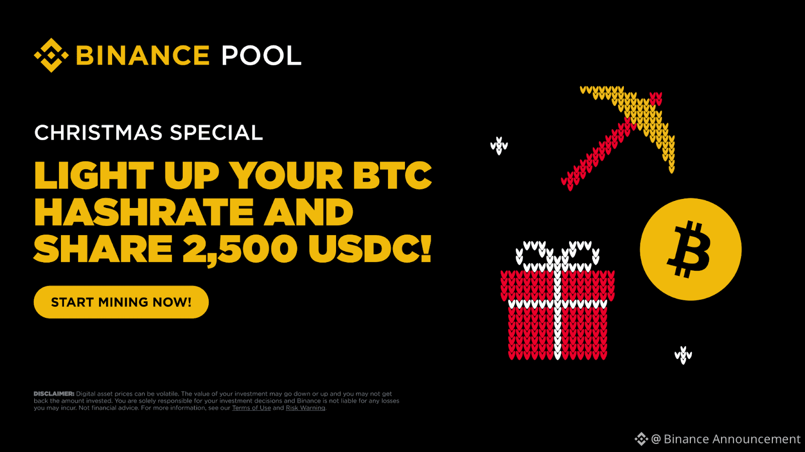 Binance Pool Christmas Special: Light Up Your BTC Hashrate and Share ...
