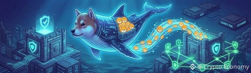 CryptoQuant reported that Shiba Inu whales withdrew a net total of 266 billion SHIB from exchanges.