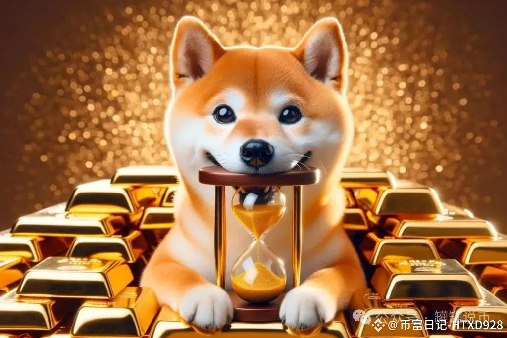 柴犬沙漏和黄金