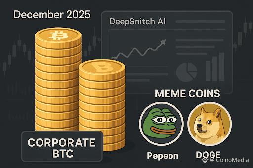 Pepe Coin Price Prediction December 2025: Corporate Bitcoin Buying Changes Market Psychology, DeepSnitch AI Is Up 88%