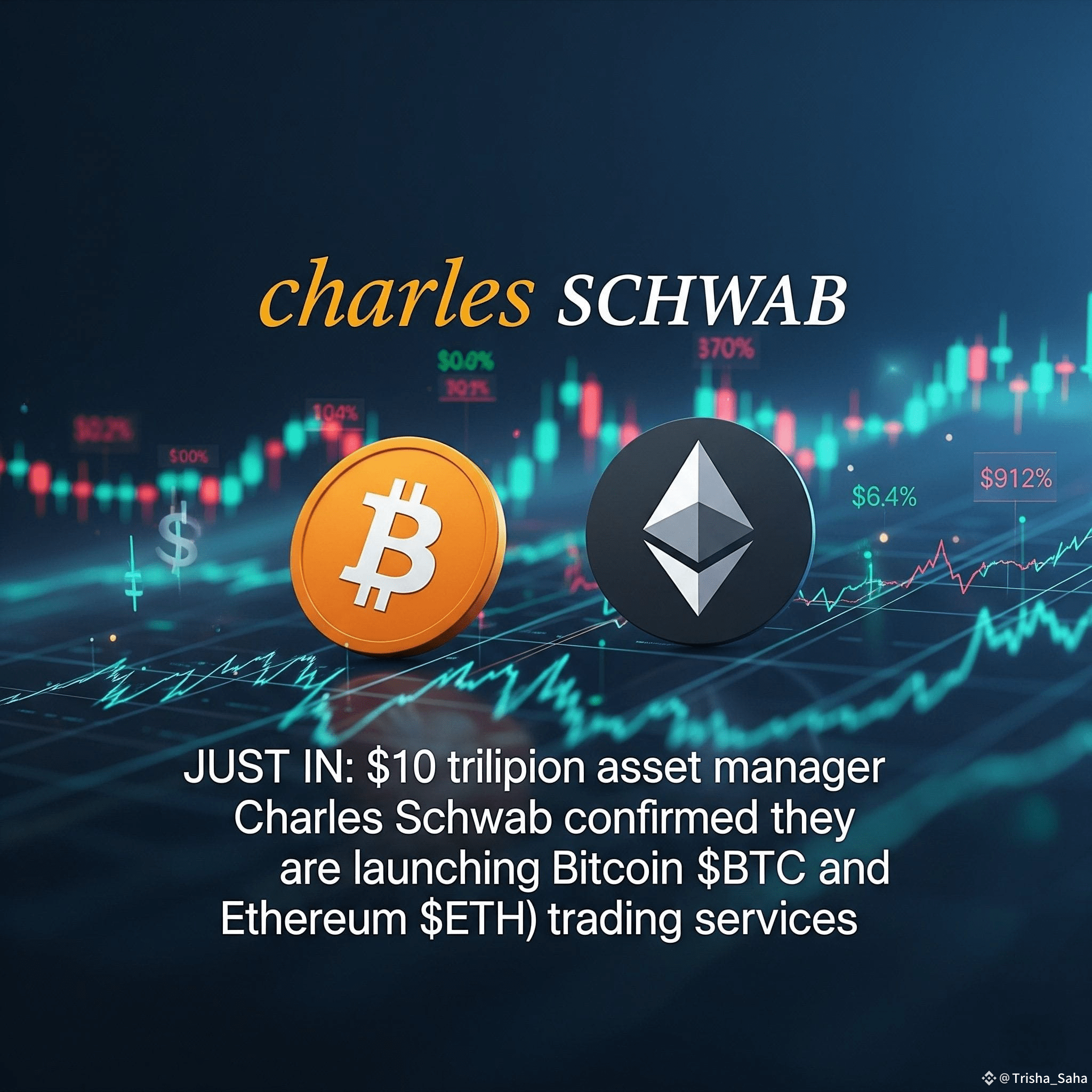 JUST IN: $10 trillion legacy asset manager Charles Schwab | Trisha_Saha on  Binance Square