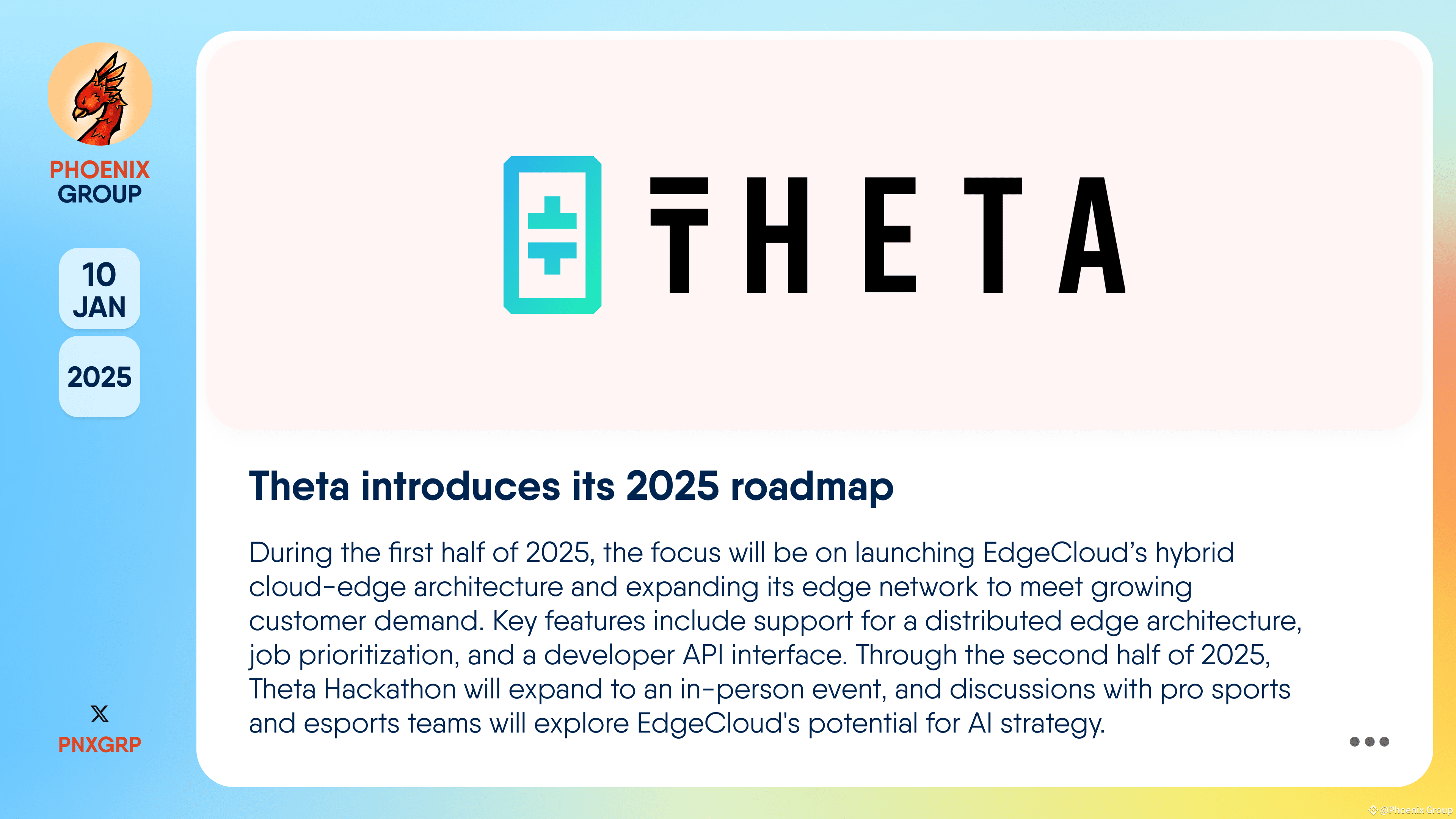 Theta introduces its 2025 roadmap During the first half of | Phoenix Group  on Binance Square