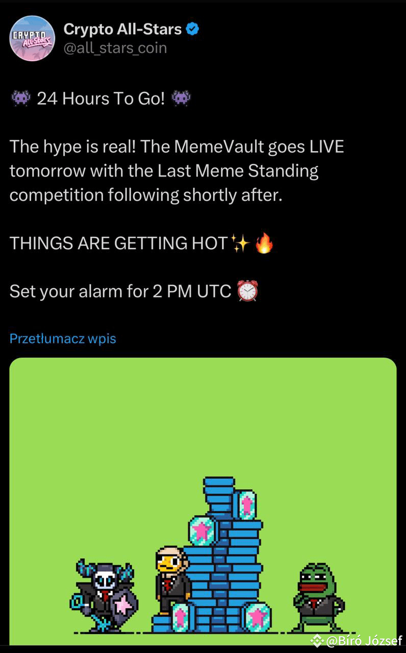 Stars Crypto All-Stars The MemeVault is a gamechanger. And | Bíró József on  Binance Square