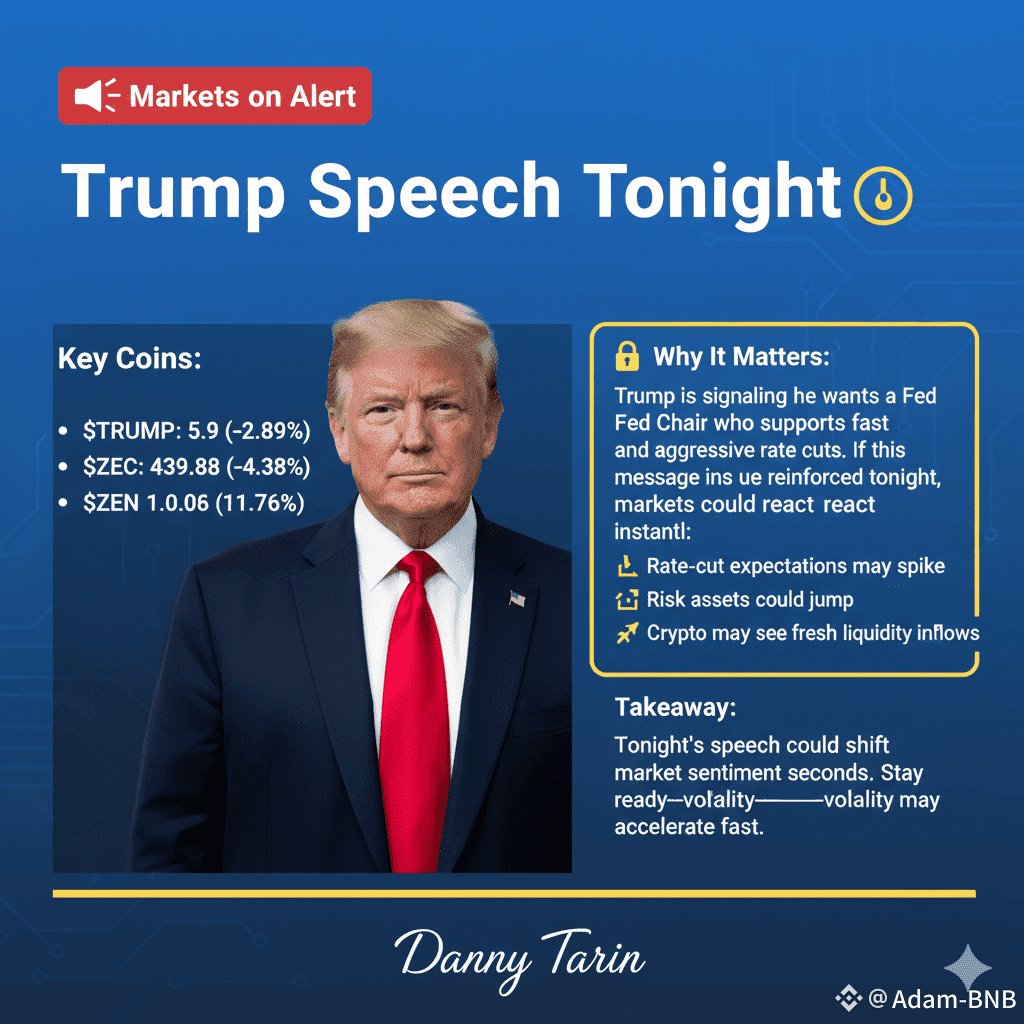 🚨 Market on Watch: Key Speech Expected Tonight 🕕 Several | Adam-BNB on  Binance Square