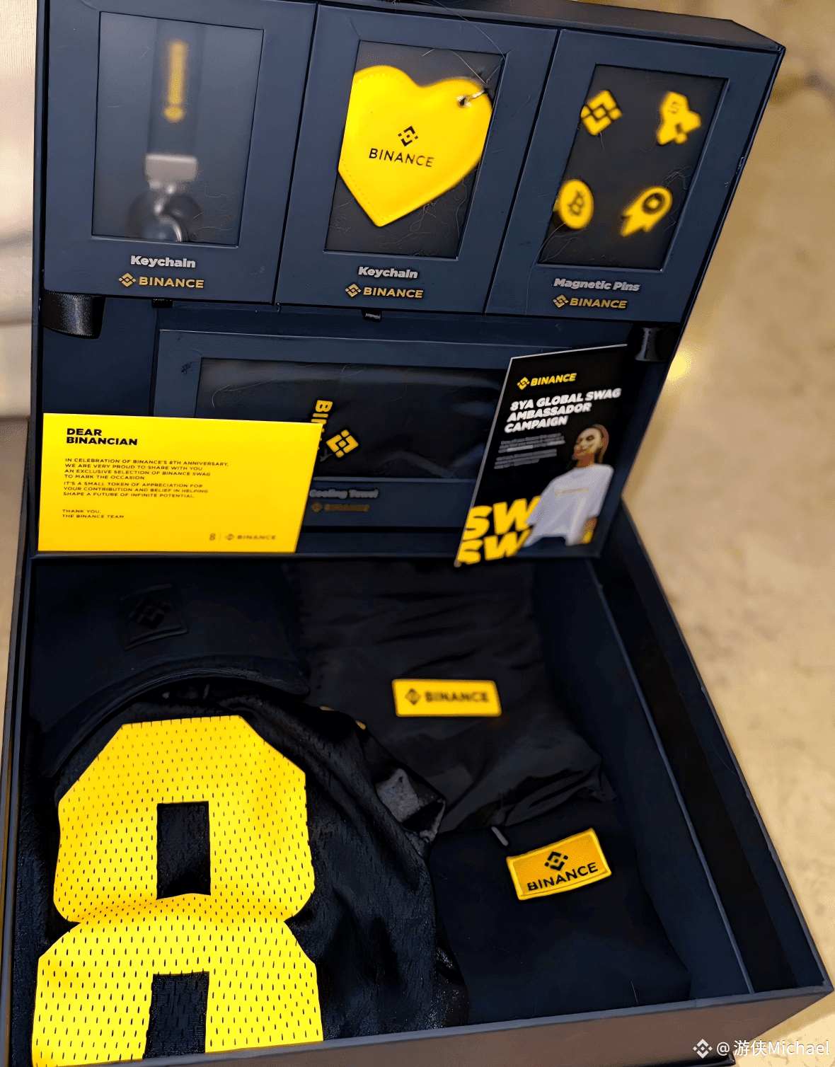 binance キャリーケース Binance's 6th anniversary suitcase is
