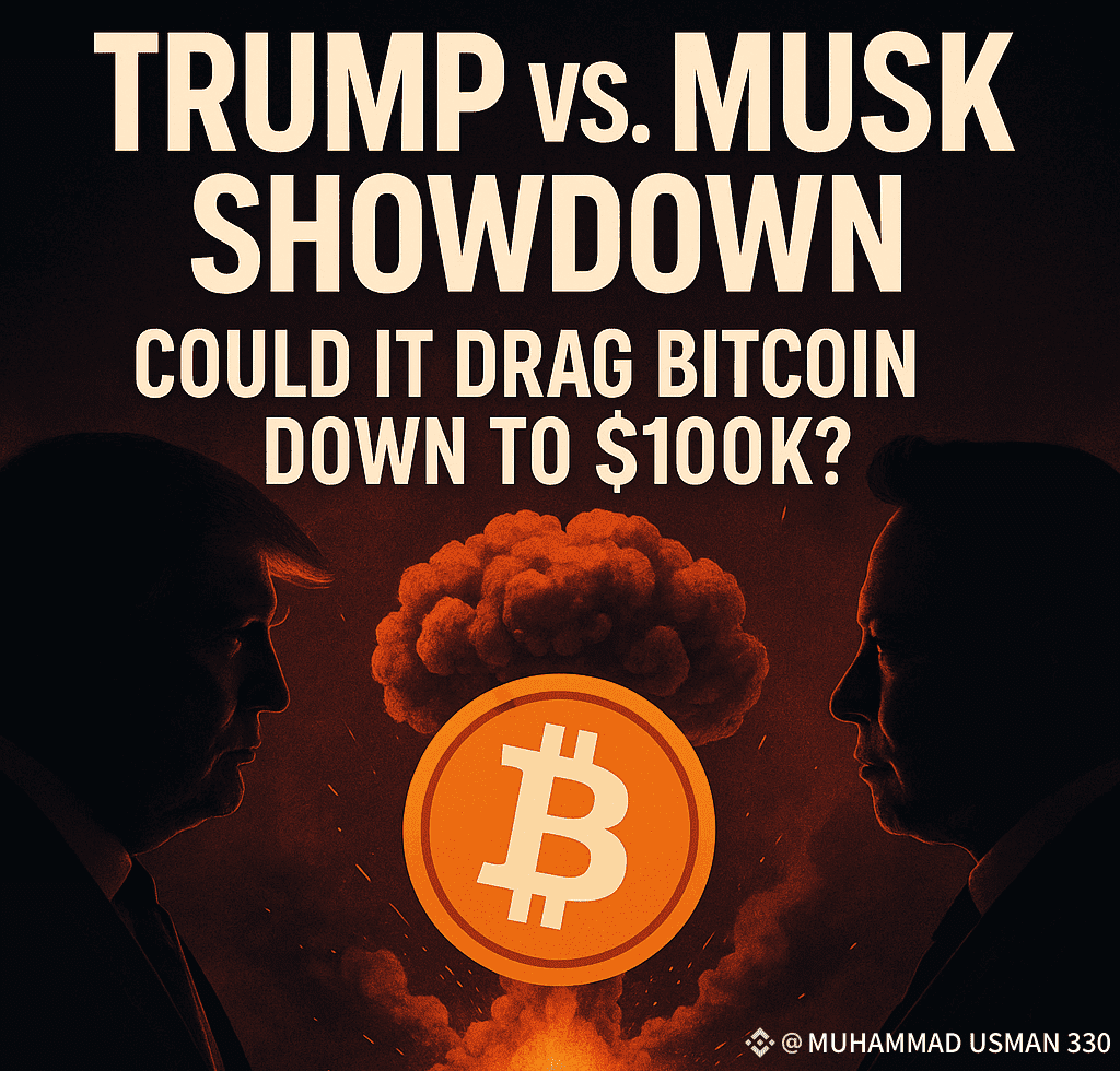 🚨 Trump vs. Musk Showdown — Is Bitcoin Headed Back to | MUHAMMAD USMAN 330  on Binance Square