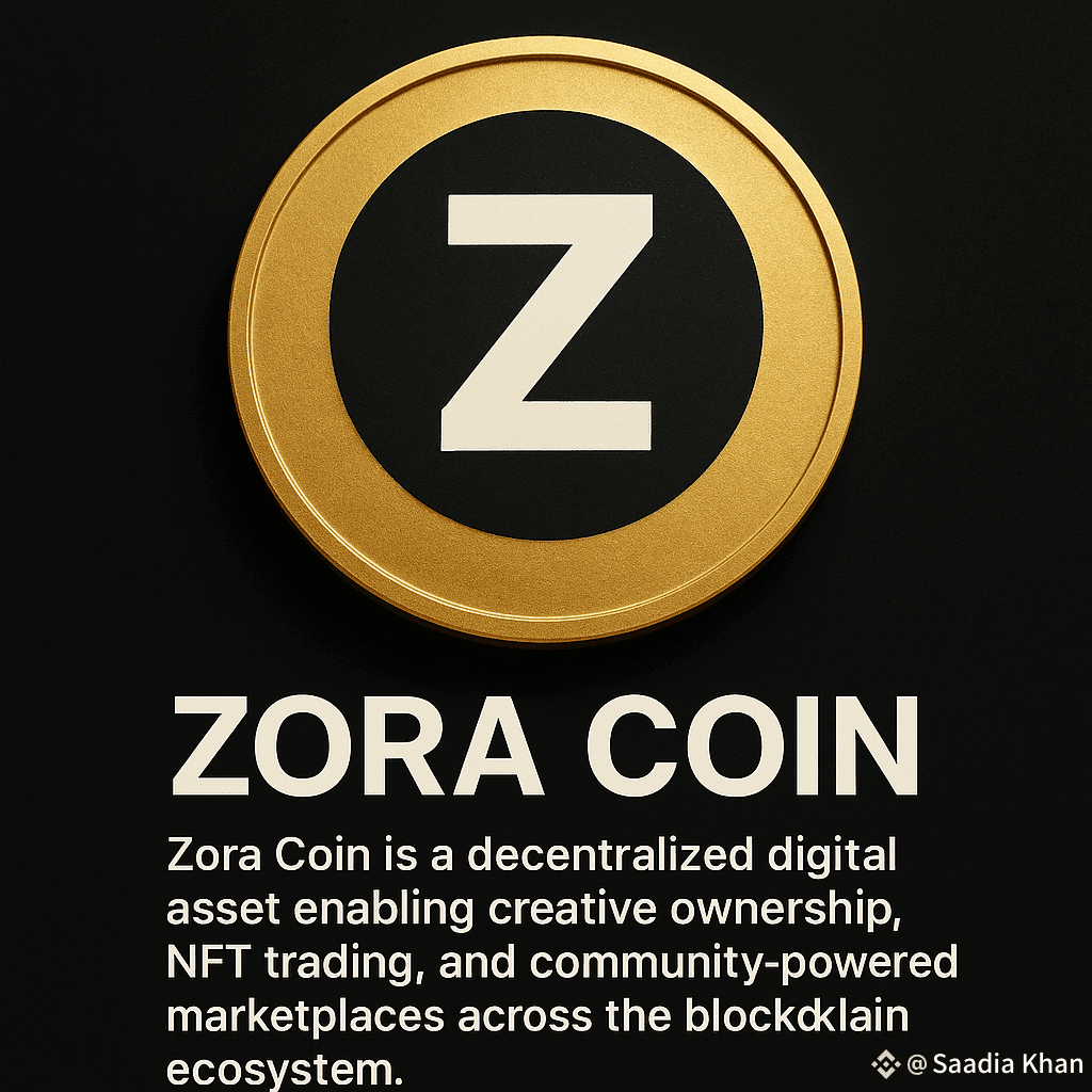 ZORA Coin is a decentralized digital asset enabling | Saadia Khan on  Binance Square