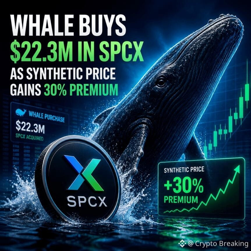 Whale Buys $22.3m In Spcx As Synthetic Price Gains 30% Premium