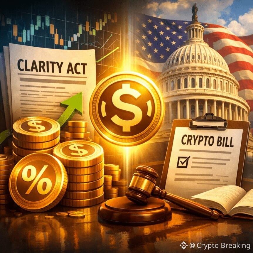 Clarity Act Finalizes Stablecoin Yield Rules, Crypto Bill Nears